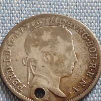 Сребърна монета 20 кройцера 1848г. Фердинанд първи Австрия 14973, снимка 4 - Нумизматика и бонистика - 42915390