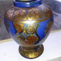 Голяма стара антикварна ваза Сатцума Satsuma ръчно рисувана, снимка 6 - Антикварни и старинни предмети - 35141782