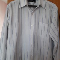 Мъжка риза дълъг ръкав светлосиня, снимка 1 - Ризи - 29162777