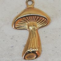 Позлатена висулка тип "Гъбка"  , снимка 6 - Колиета, медальони, синджири - 31117552