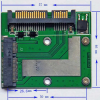 ANIMABG Преобразувател PCIe mSATA към SATA 2.5 хард диск HDD, SSD, PC компютър, лаптоп, Laptop, , снимка 3 - Друга електроника - 44680292
