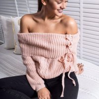 Разпродажба Нов розов пуловер, снимка 1 - Блузи с дълъг ръкав и пуловери - 35210080