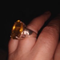  Сребърен пръстен Цитрин. Феноменален., снимка 8 - Пръстени - 29054478