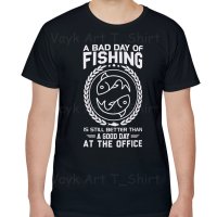 Тениска с декоративен печат - Bad Day Of Fishing, снимка 2 - Тениски - 44181400