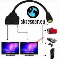 HDMI сплитер кабел HD 1080P 4K видео адаптер 1 вход 2 изходен порт Hub за X-box PS3/4/5 DVD HDTV PC , снимка 8 - Приемници и антени - 35214433