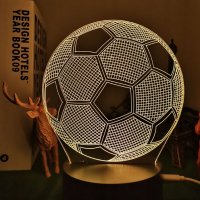3D лампа футболна топка, снимка 3 - Футбол - 42084936