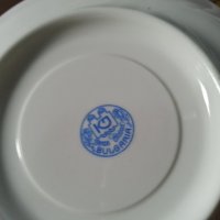 Български костен порцелан Бононя чинийки, снимка 4 - Антикварни и старинни предмети - 42769595