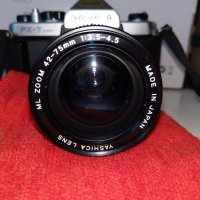 Продавам фотоапарат YASHICA FX-7 35-милиметров филмов фотоапарат с ML Zoom 42-75mm обектив и каишка, снимка 4 - Фотоапарати - 31364789
