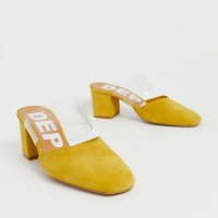 Дамски чехли в жълто, снимка 1 - Чехли - 29191150
