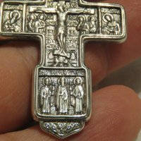 сребърен синджир с сребърно кръстче с Исус Христос и вси светии, снимка 15 - Колиета, медальони, синджири - 29733609