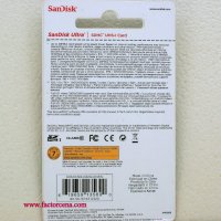 Карта памет 32GB SDHC SanDisk Ultra Class 10 UHS-I, снимка 3 - Карти памет - 30680802
