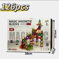 Голям Магнитен конструктор MAGIC MAGNETIC BLOCKS 126 части , снимка 4 - Конструктори - 42836771