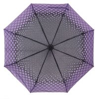 Автоматичен сгъваем чадър за дъжд с черен лилав диамант 29 см, снимка 1 - Други - 42876460