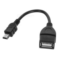 OTG кабел за захранване USB-А(ж)/MINI USB(м) 0,1m, снимка 1 - USB кабели - 42568731