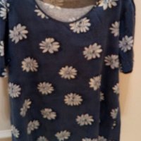 Блуза с къс ръкав, 100% памук, М, снимка 2 - Тениски - 42205913
