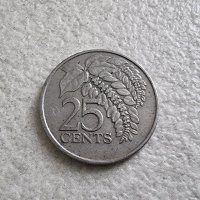 Монета. Карибски басеин. 25 цента. Тринидад и Тобаго. 1981 година , снимка 4 - Нумизматика и бонистика - 40214896