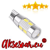 2 бр. T10 W5W LED лед крушка диодни светлини за интериора на автомобила 12V 10SMD 7000K Супер ярки б, снимка 16 - Аксесоари и консумативи - 42270251