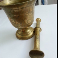 Стар голям хаван бронз, снимка 2 - Антикварни и старинни предмети - 16073558