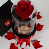 Подарък за Рожден Ден / ЕСТЕСТВЕНА Вечна Роза в Стъкленица / Оригинален Подарък за Жена / Вечна Роза, снимка 2 - Подаръци за рожден ден - 24124568