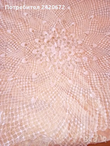 ръчно  плетена  покривка, снимка 1