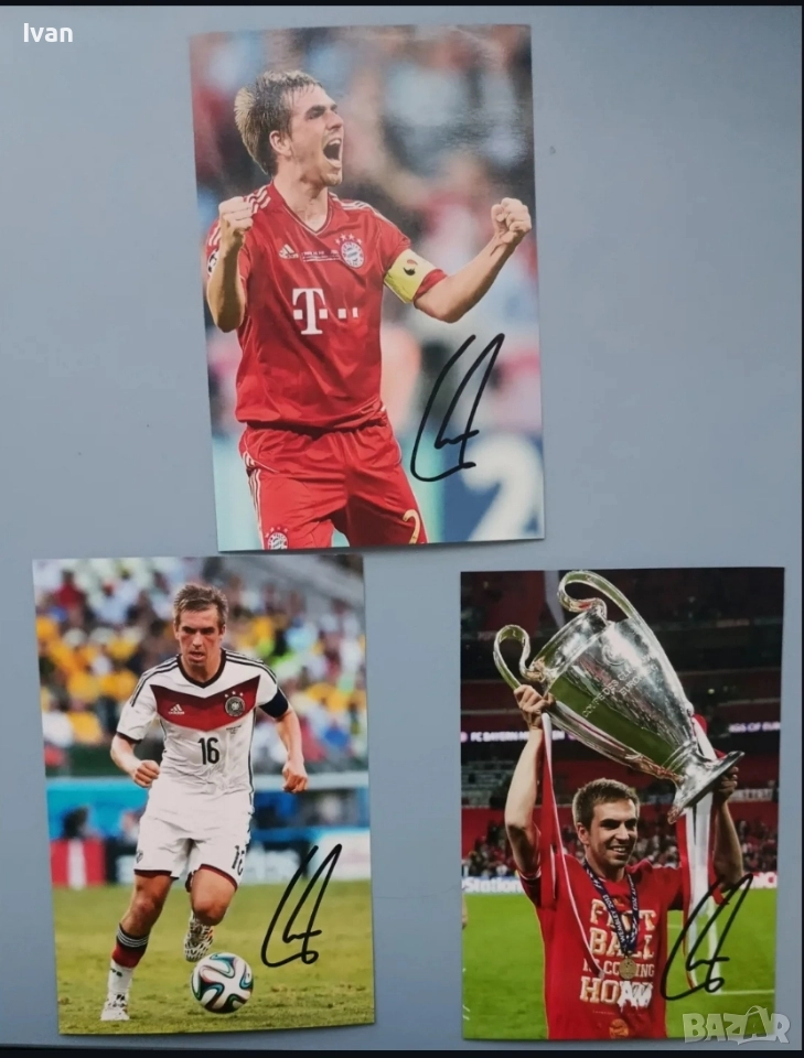 Автограф на Phillip Lahm футболна легенда на Bayern Munich и Германия, снимка 1