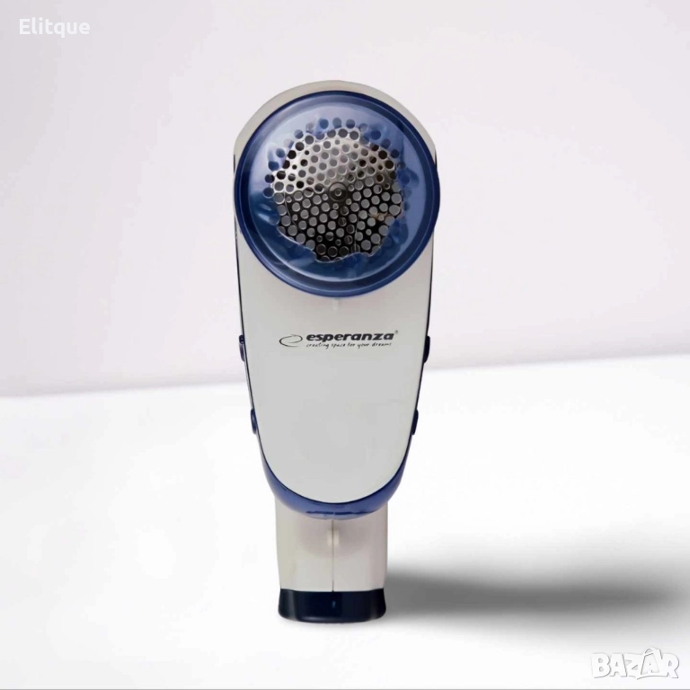 Пилинг за дрехи Esperanza ECS008, 2 AA батерии ( не са вкл.), Бял със синьо, 2 ГОДИНИ ГАРАНЦИЯ, снимка 1
