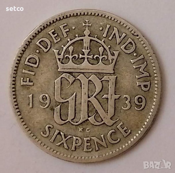 Великобритания 6 пенса 1939 с103, снимка 1