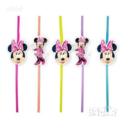 10 бр Мини Маус парти сламки рожден ден топери, снимка 1