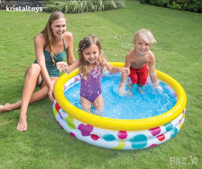 Intex Детски надуваем басейн с разноцветни точки INTEX Cool Dots, INTEX 59419NP - Cool Dots Pool., снимка 1