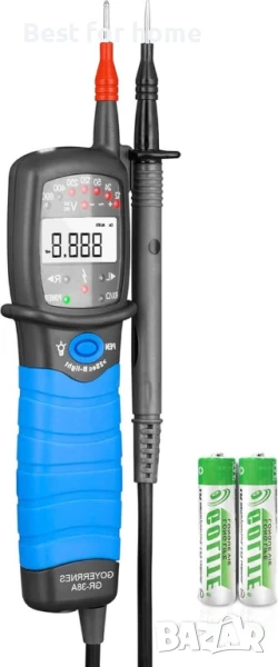  Цифров мултицет тип писалка-2-полюсен с LCD дисплей и фенерче , снимка 1