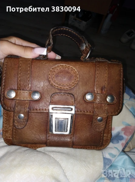 Стара Кожена Дамска Чанта, снимка 1