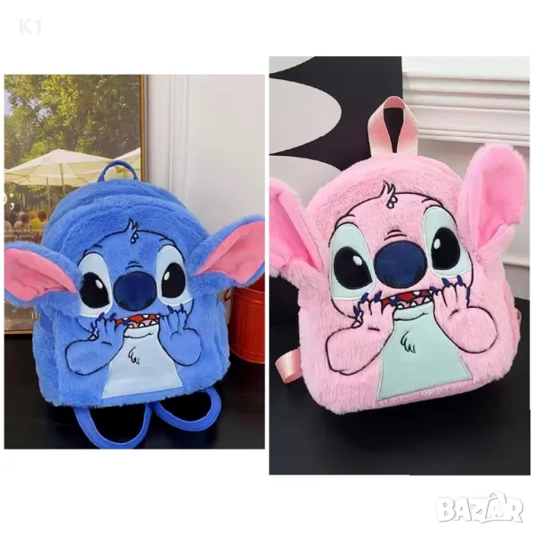 Плюшена 3D Раница Стич и Лило, Плюшена играчка Раница Стич/Stitch, снимка 1