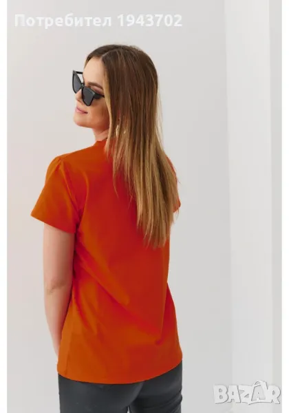 Дамска тениска в оранжев цвят 0555, снимка 1