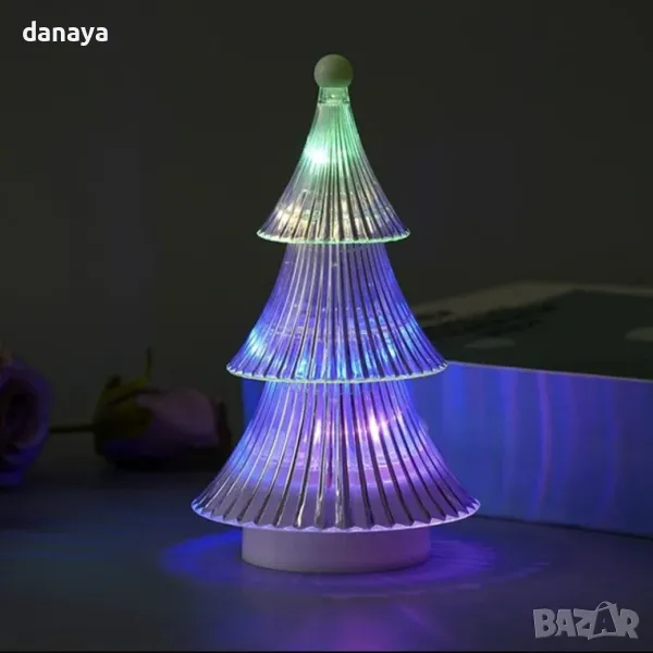 5438 Светеща коледна елхичка с многоцветни LED светлини, снимка 1