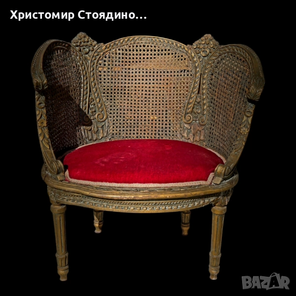 Френски столове от 19-ти век в стил Луи XVI, снимка 1