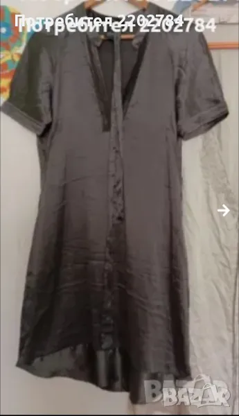 Естествена коприна рокля,потник,блуза,халат, снимка 1