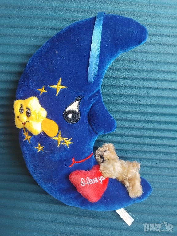 Играчка луна със спящо мече - произведена в Германия!, снимка 1