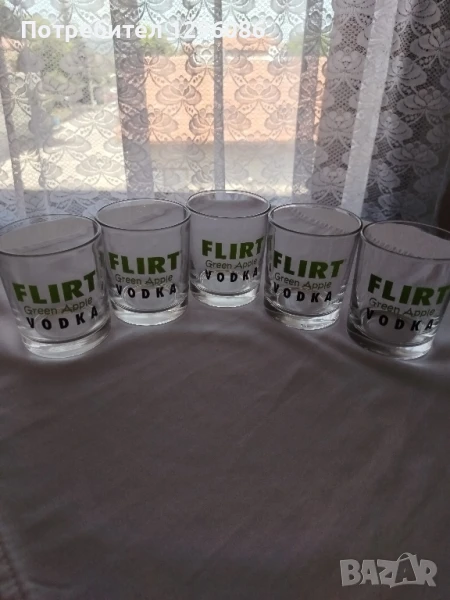 Чаши Флирт за водка 5бр., снимка 1