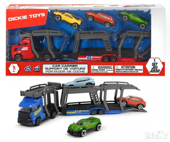 Автовоз с 3 броя колички Dickie Toys / Дики Тойс, снимка 1