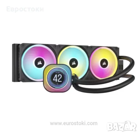 Охладител за процесор iCUE LINK H150i LCD, AIO 360 мм, 2400 об/мин, Intel/ AMD, водно охлаждане , снимка 1