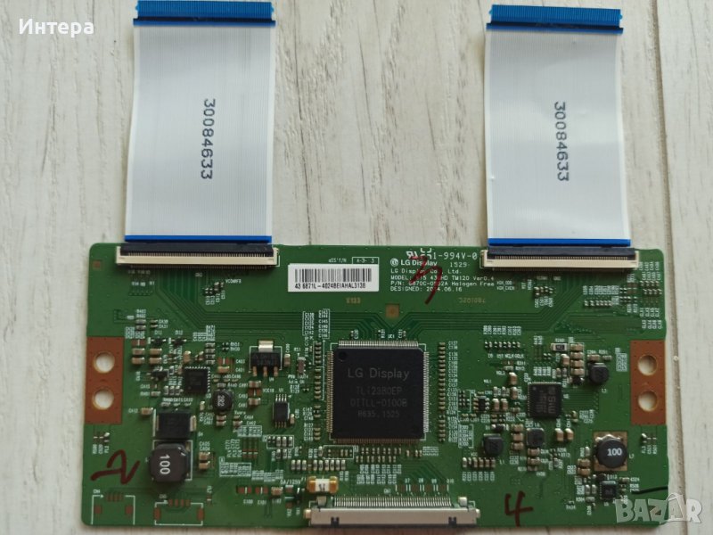 T-Con : V15 43UHD ТМ120 Ver 0.4 от Hitachi 43HGW69, снимка 1