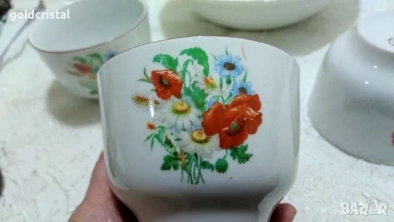 Стар български порцелан купички и купа , снимка 1
