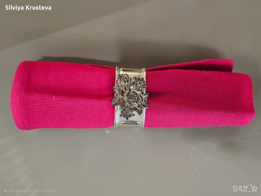 Салфетки от плат и пръстени за салфетки, снимка 1