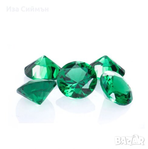 Зелен смарагд 10мм, снимка 1