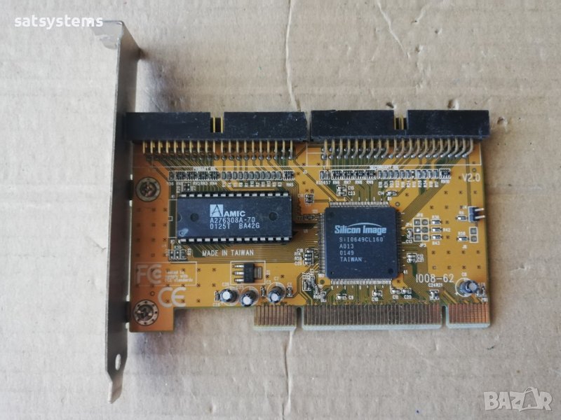 Silicon Image SIL0649CL160 Ultra ATA100 RAID Controller Card PCI, снимка 1