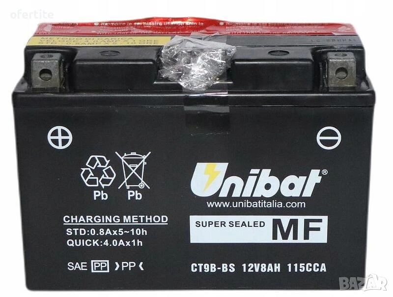 ✅ Акумулатор 🔝 Unibat 12V/ 8 Ah, снимка 1