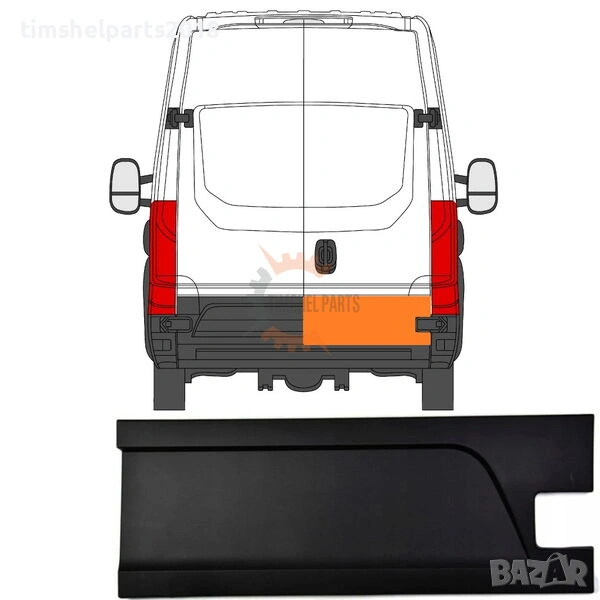 Лайстна задна врата за Iveco Daily след 2014 год. - Пасажерска страна, снимка 1