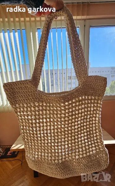 Плетена чанта - hand made, снимка 1