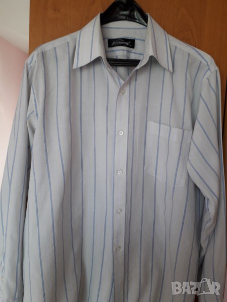 Мъжка риза дълъг ръкав светлосиня, снимка 1