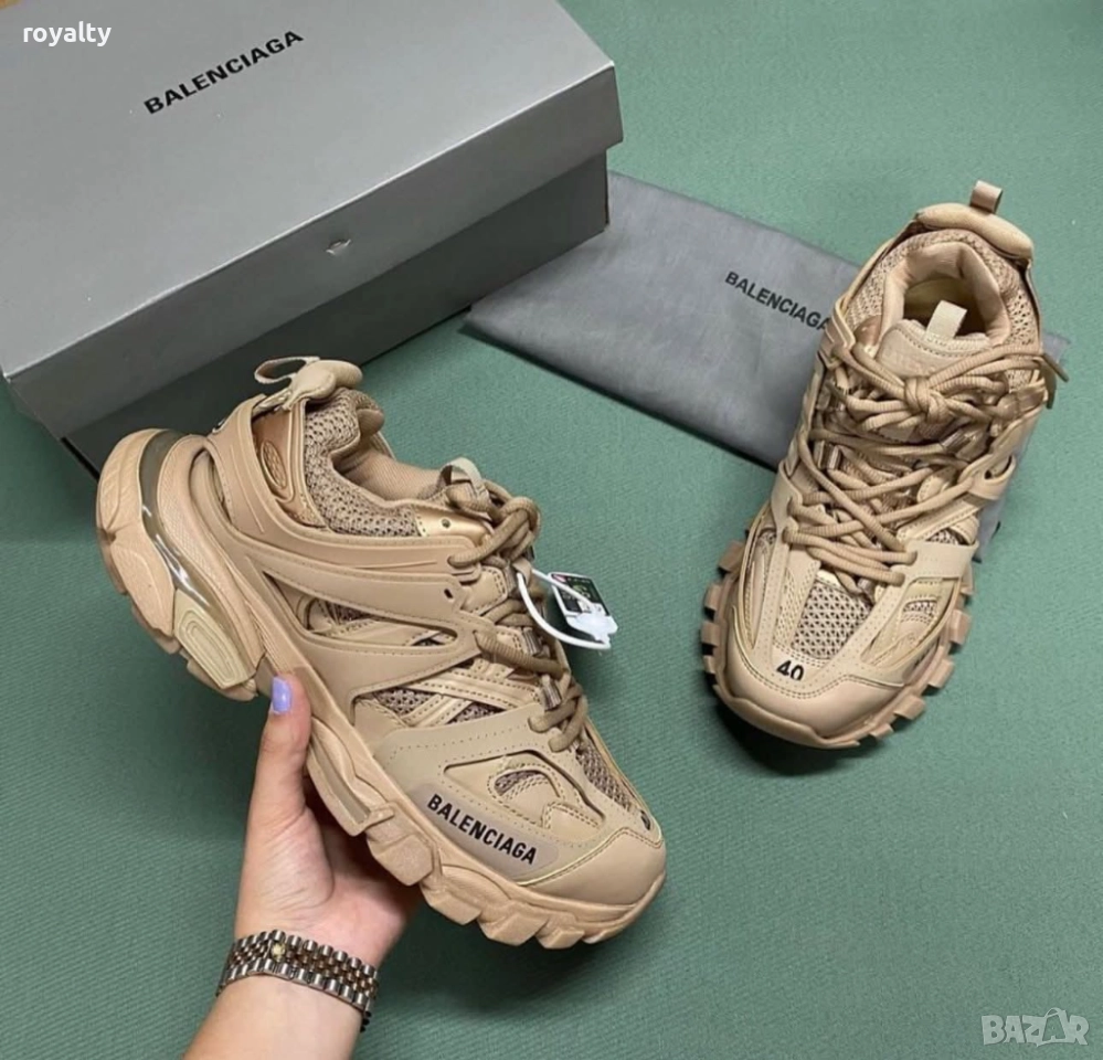 Balenciaga Track Бежови Дамски Маратонки , снимка 1
